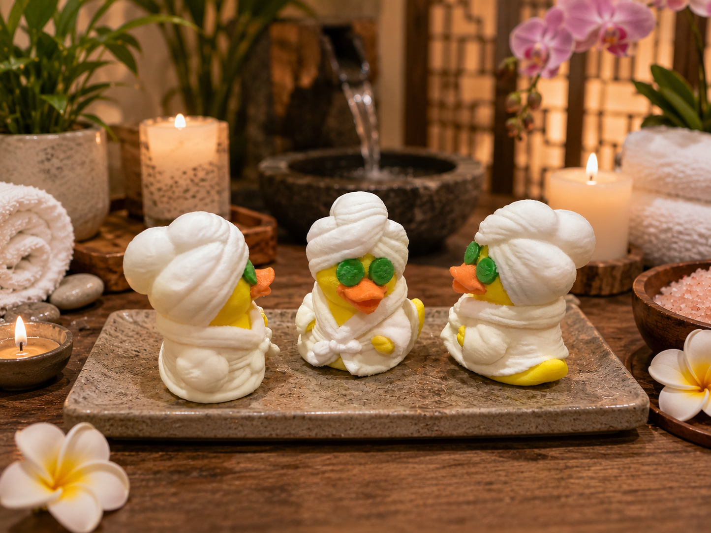 Set of 10 Spa Ducks