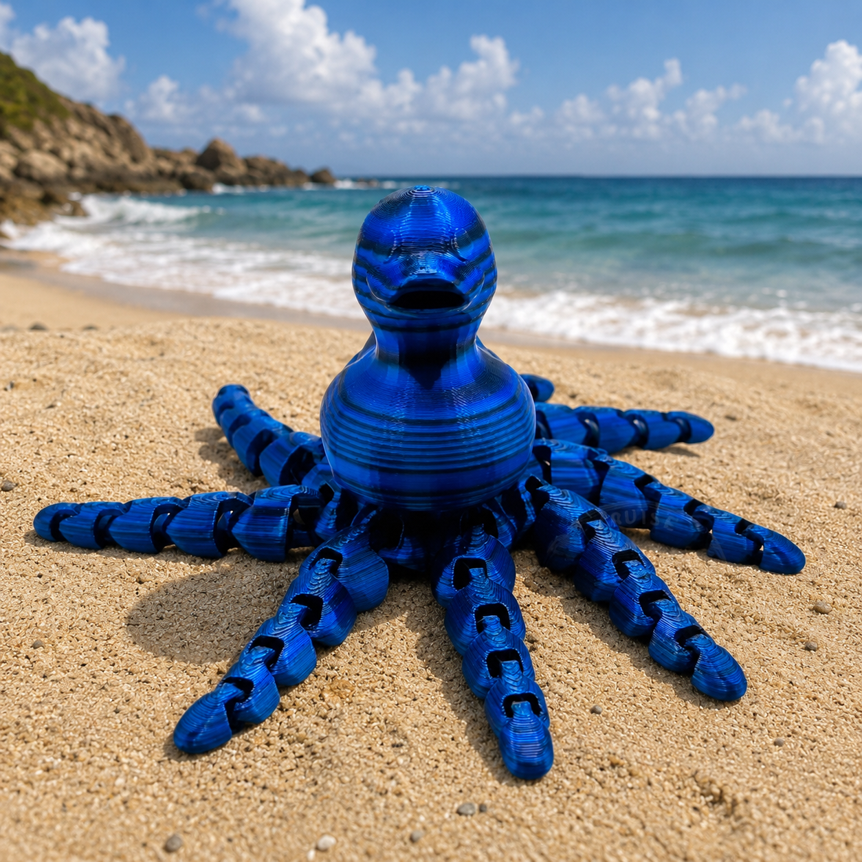 Large Dark MultiBlue OctoDuck