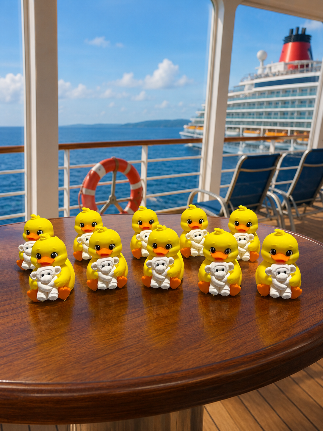 Ducky holding Towel Monkey- Set of 10