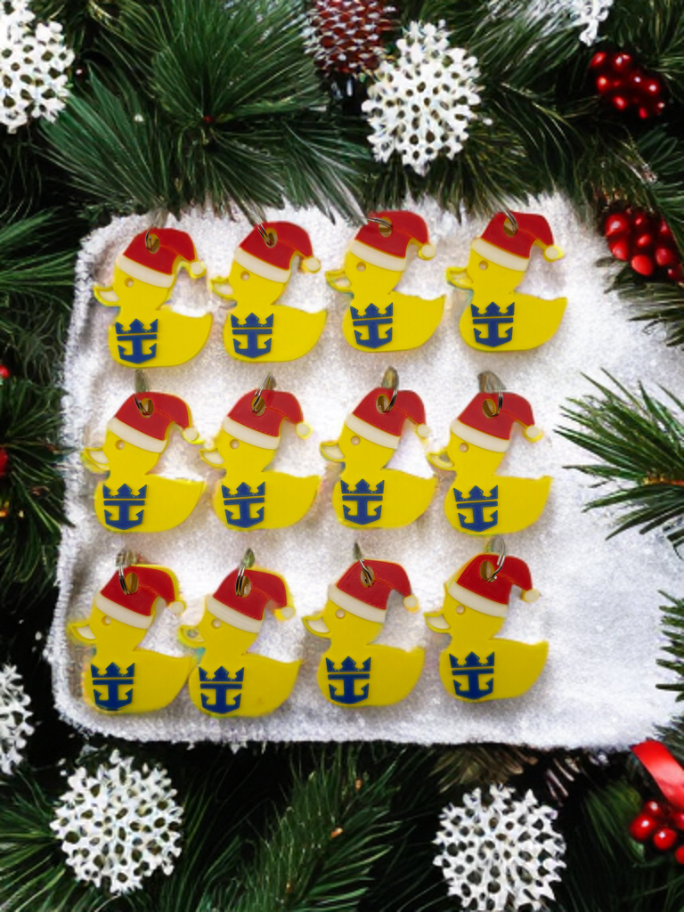 Dozen Royal Santa Duck Keychains