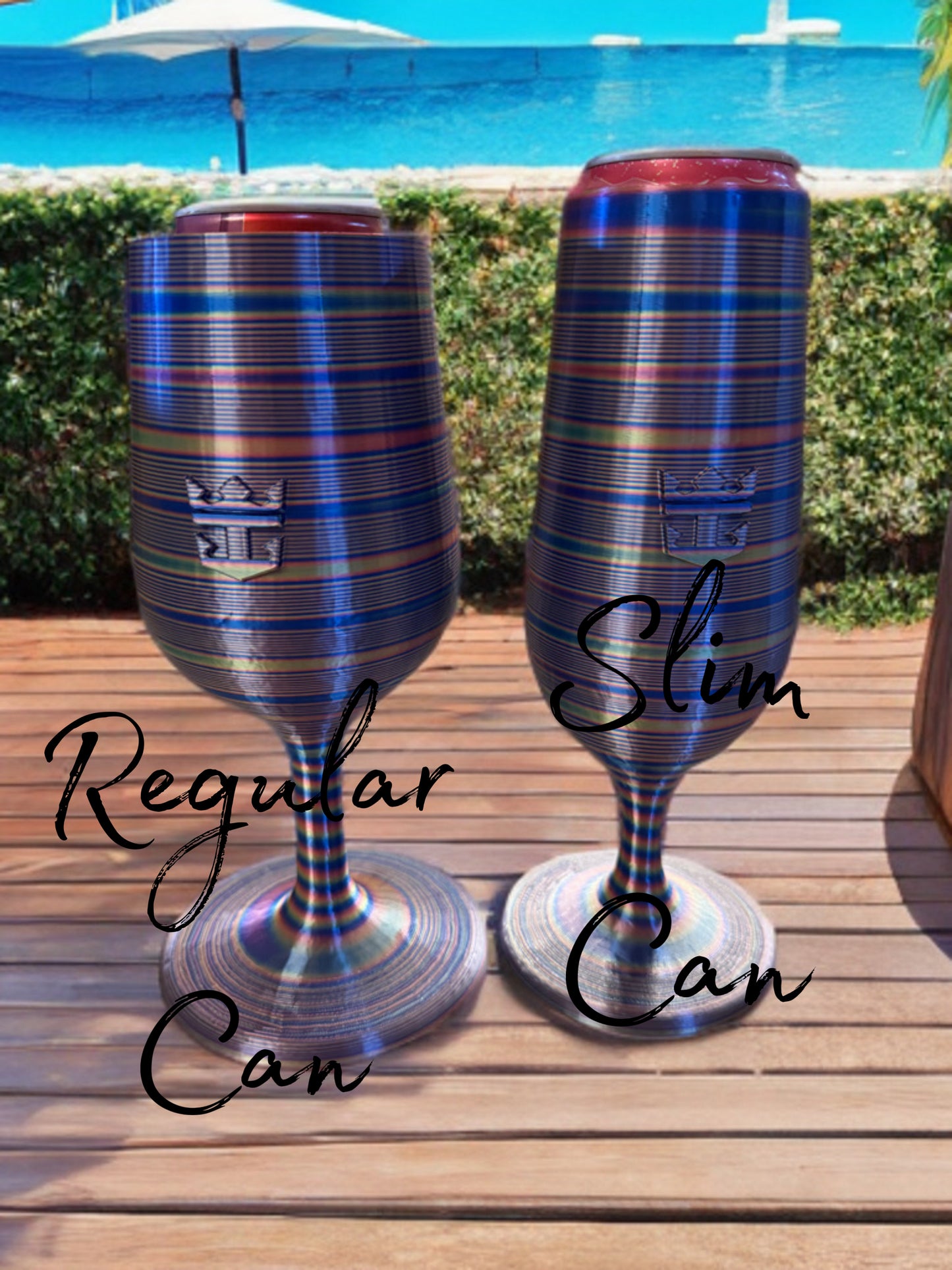 Royal Wine Glass Can Koozies