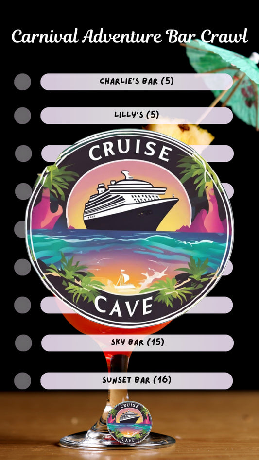Carnival Adventure Bar Crawl Checklist PDF