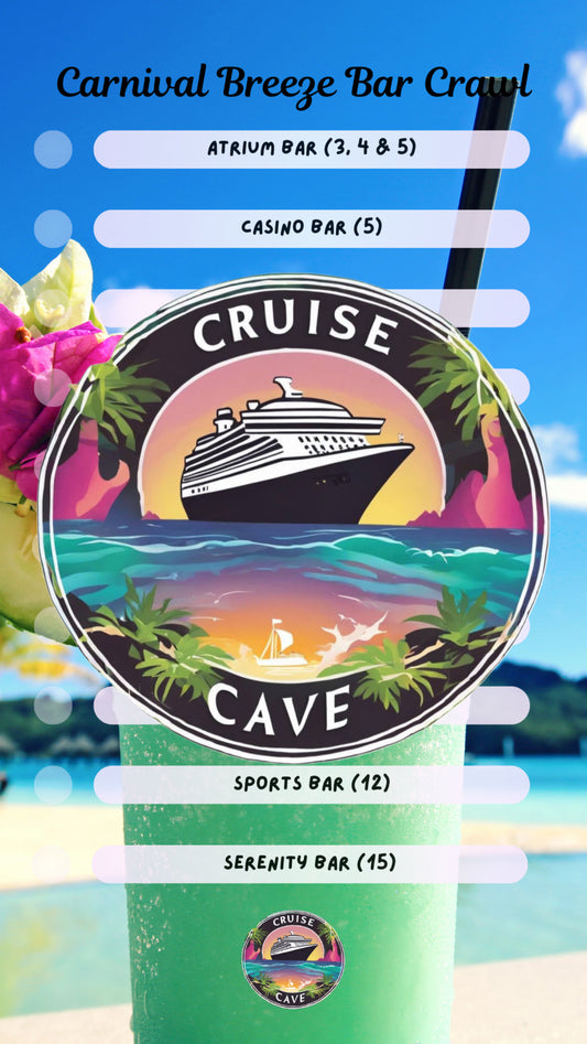 Carnival Breeze Bar Crawl Checklist PDF