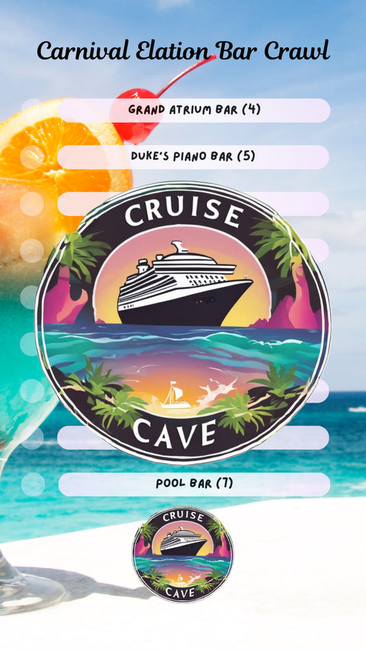 Carnival Elation Bar Crawl Checklist PDF