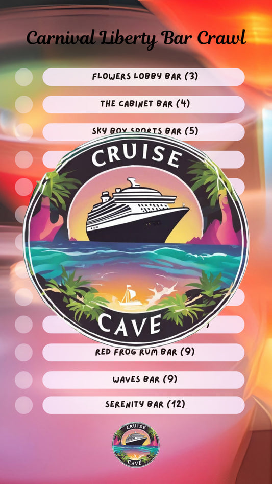 Carnival Liberty Bar Crawl Checklist PDF