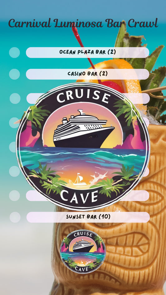Carnival Luminosa Bar Crawl Checklist PDF