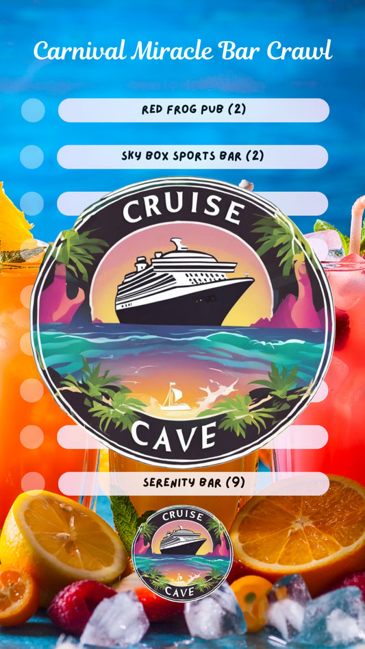 Carnival Miracle Bar Crawl Checklist PDF