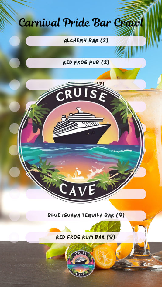 Carnival Pride Bar Crawl Checklist PDF