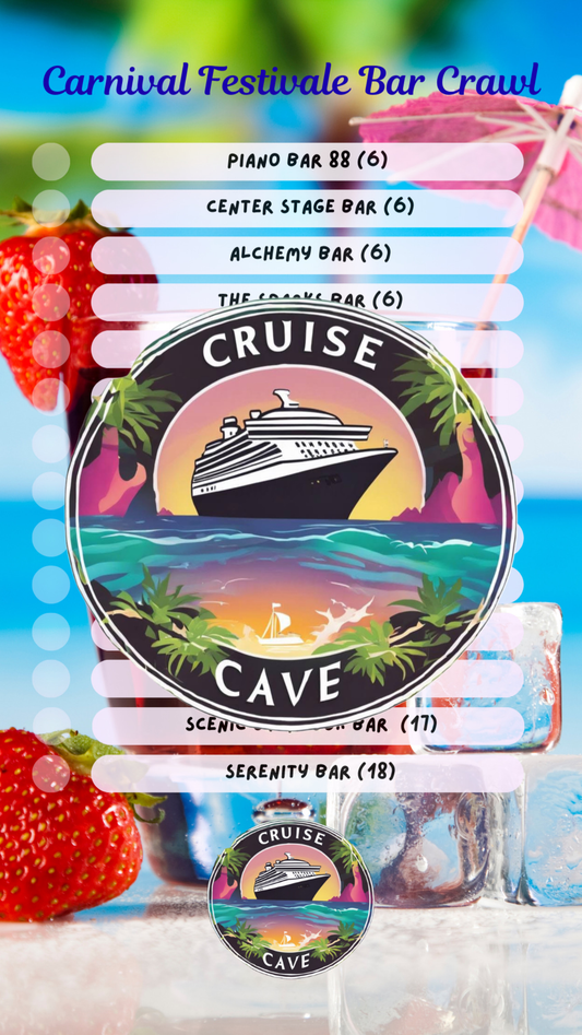 Carnival Festivale Bar Crawl Checklist PDF