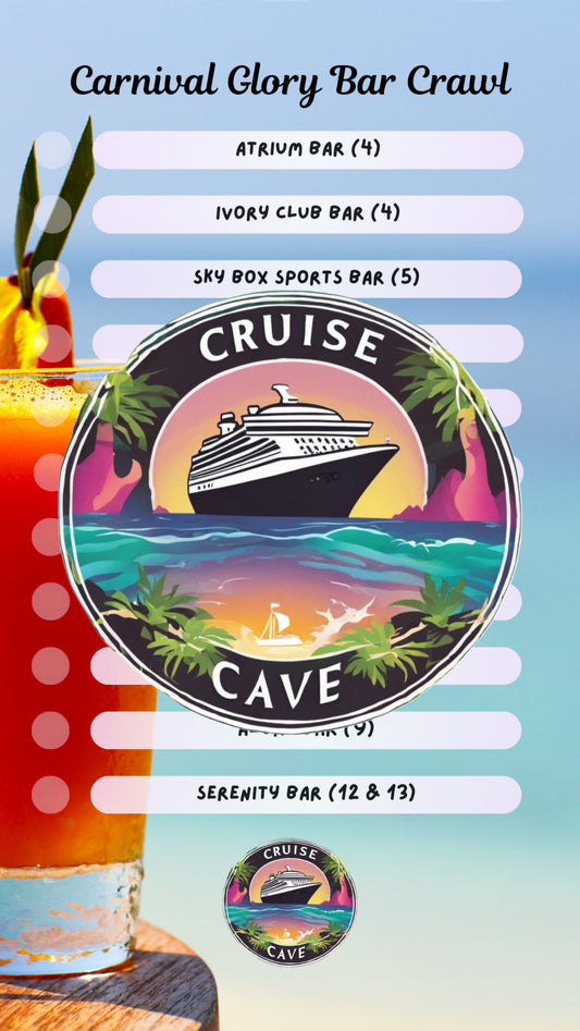 Carnival Glory Bar Crawl Checklist PDF