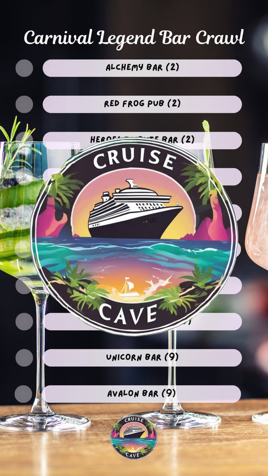 Carnival Legend Bar Crawl Checklist PDF