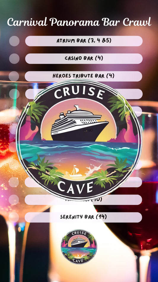 Carnival Panorama Bar Crawl Checklist PDF