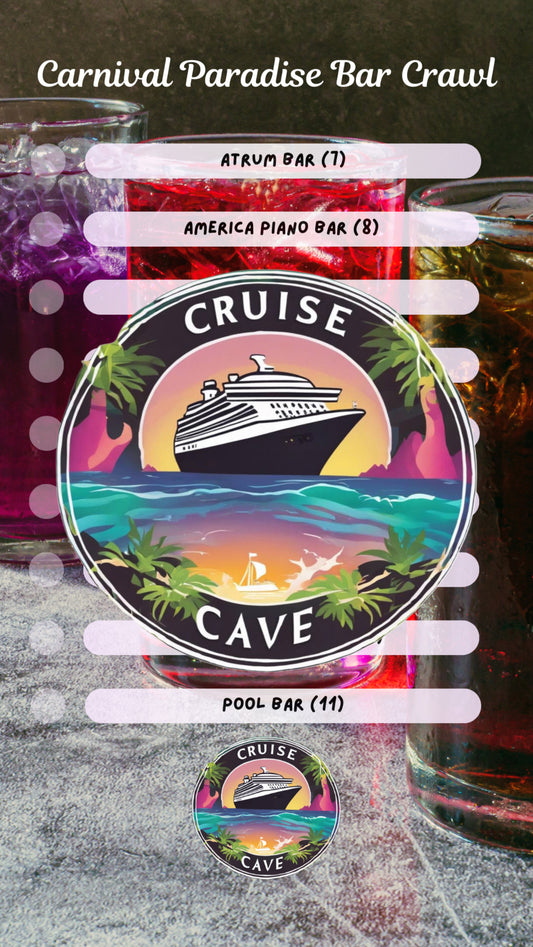 Carnival Paradise Bar Crawl Checklist PDF