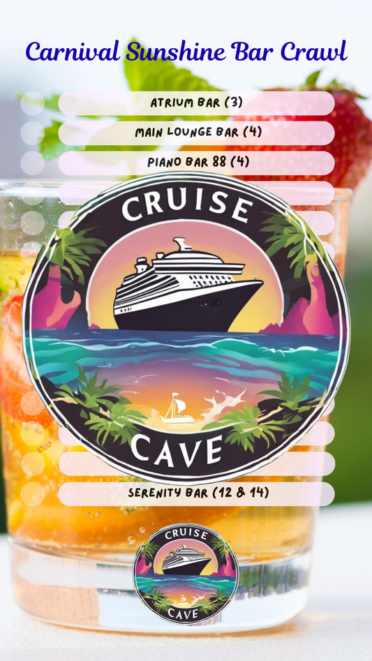 Carnival Sunshine Bar Crawl Checklist PDF
