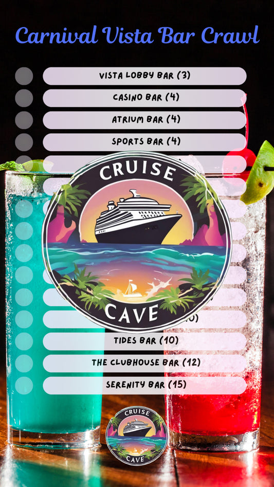 Carnival Vista Bar Crawl Checklist PDF