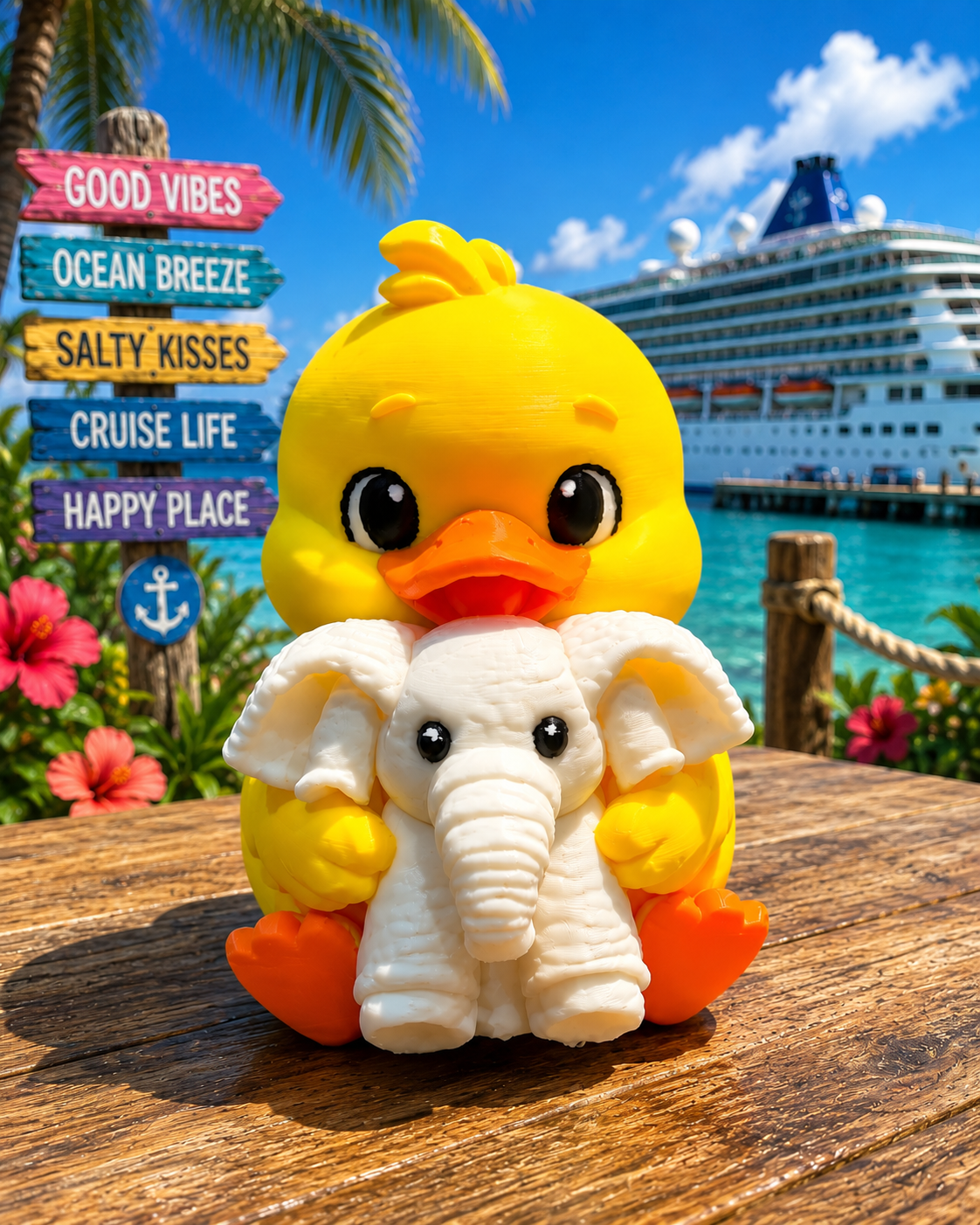 Large Ducky holding Towel Elepant