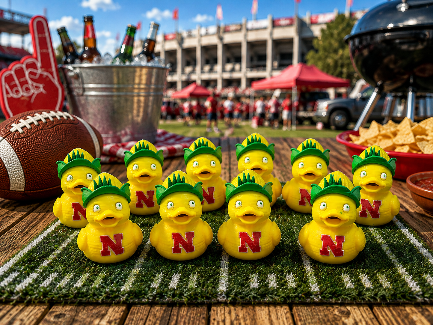 Set of 10 Nebraska Corn Ducks