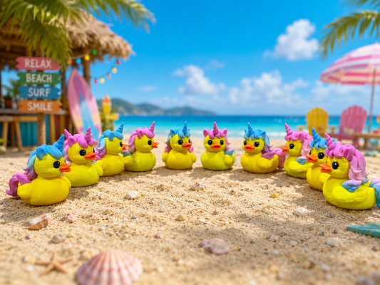 Set of 10 Unicorn Ducks