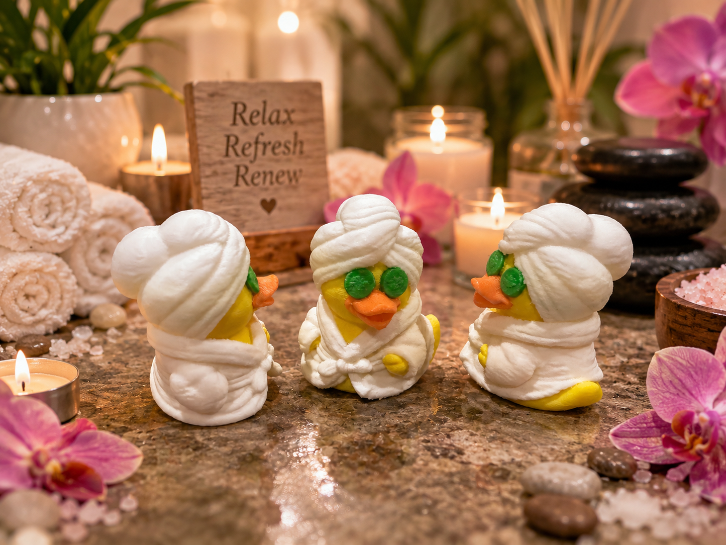 Set of 10 Spa Ducks