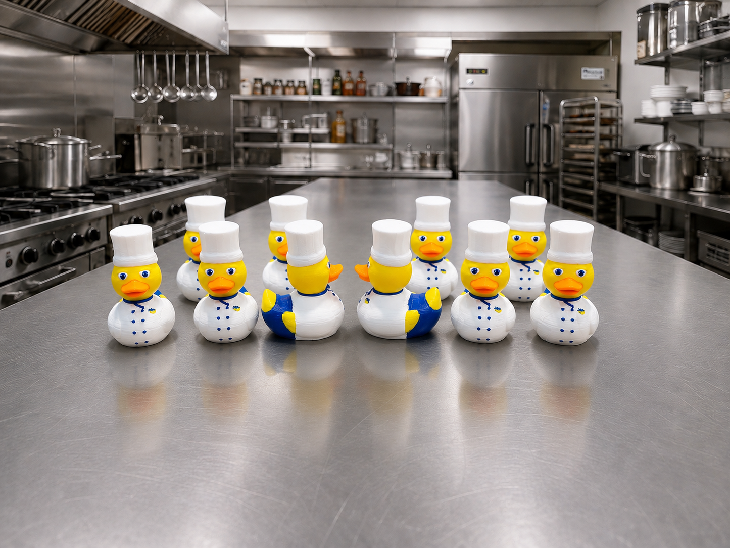 Set of 10 Chef Ducks