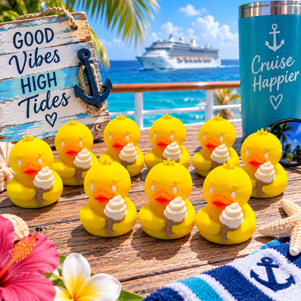 Icrecream Cone Duck- Set of 10