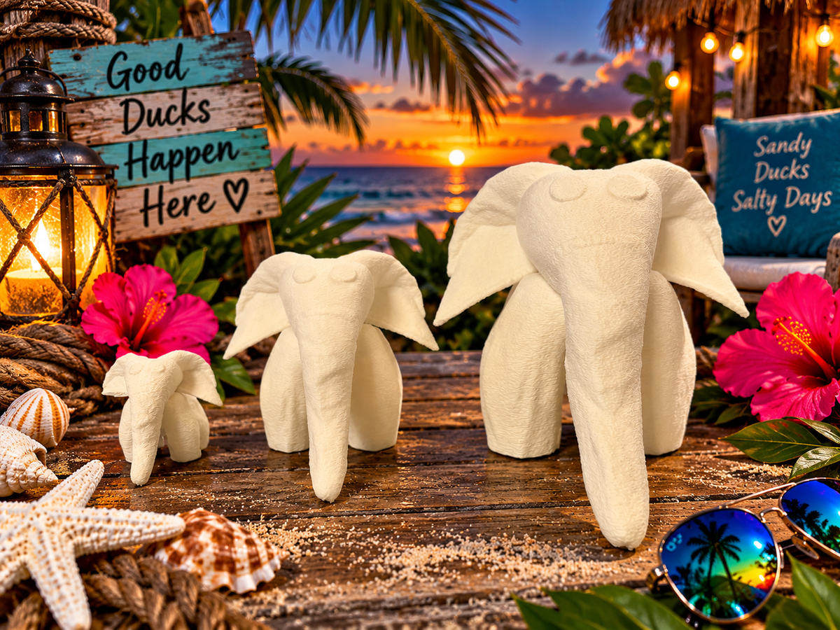 Towel Elephant Family