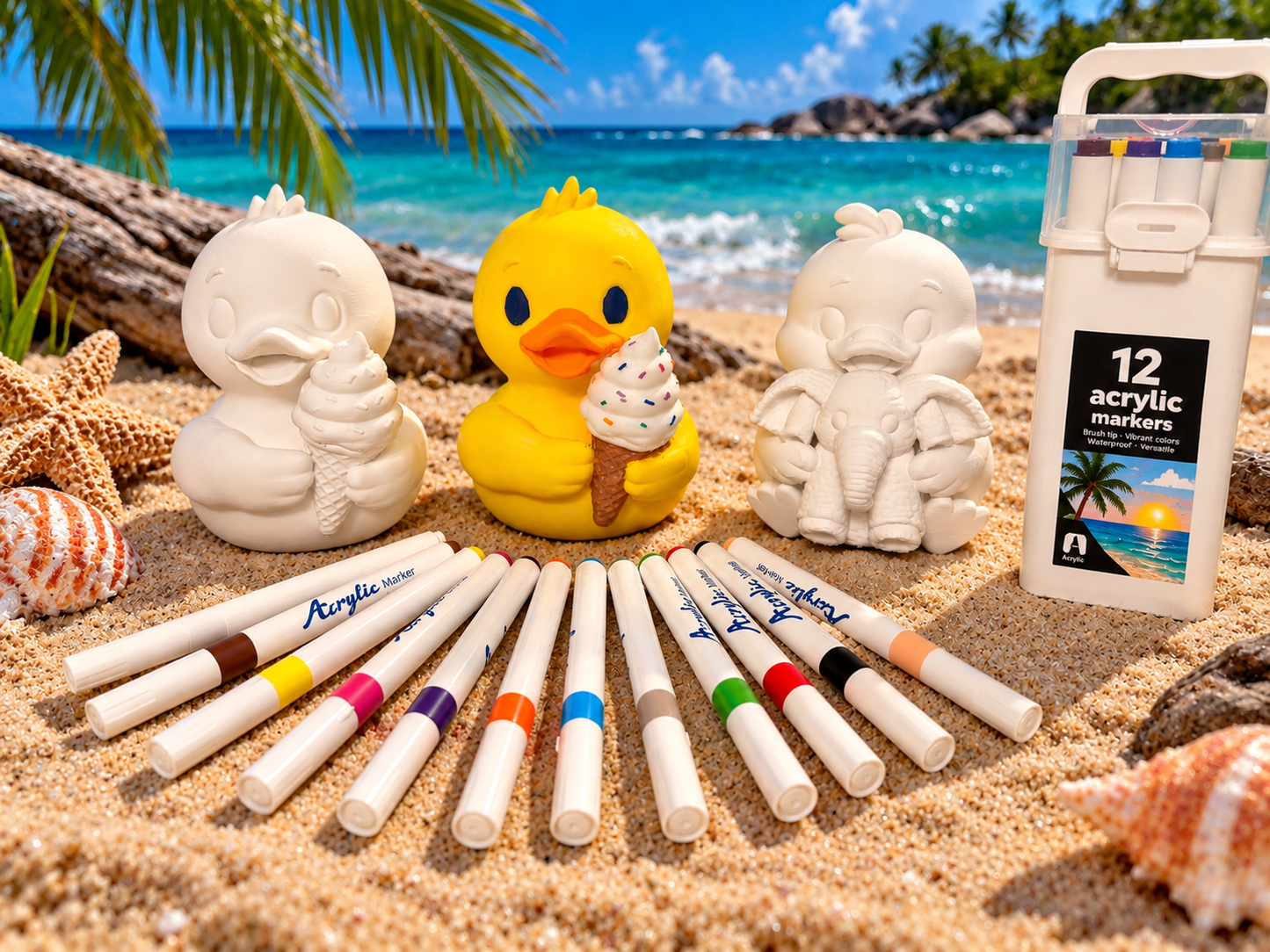 Paint Your Own Cruising Duck Kit – 3D Printed Duck & Acrylic Markers
