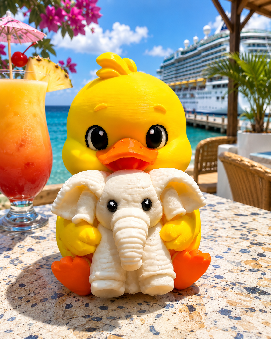 Large Ducky holding Towel Elepant