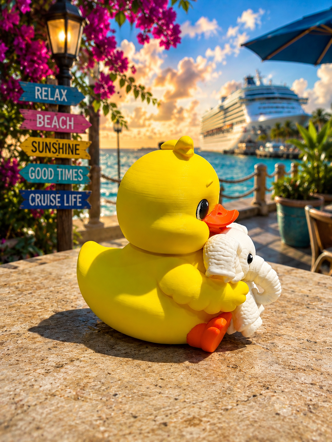 Large Ducky holding Towel Elepant