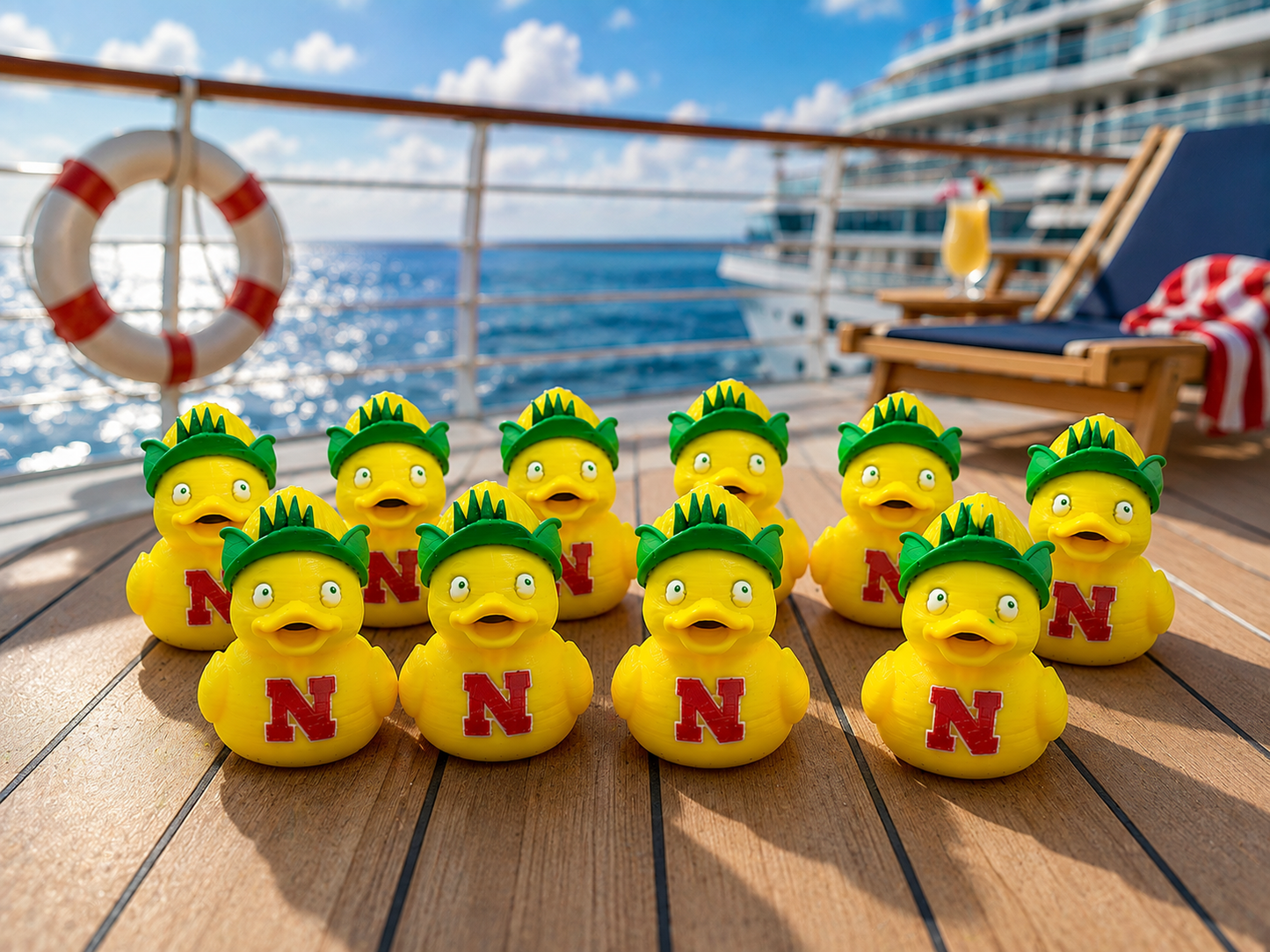 Set of 10 Nebraska Corn Ducks