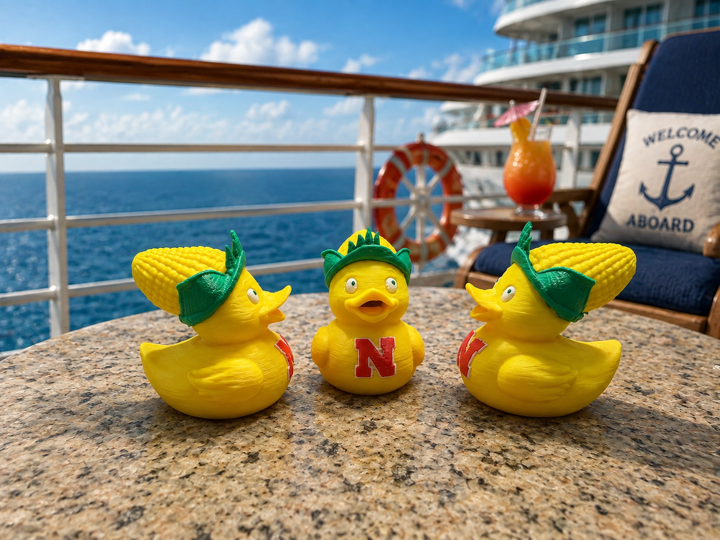 Set of 10 Nebraska Corn Ducks