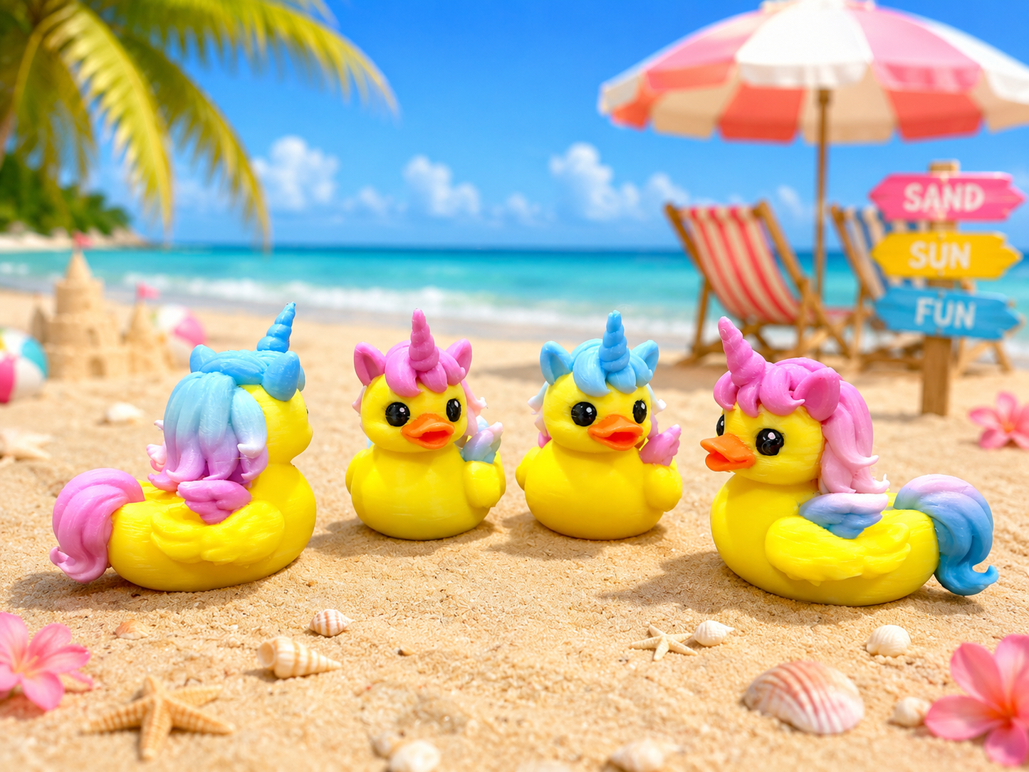 Set of 10 Unicorn Ducks