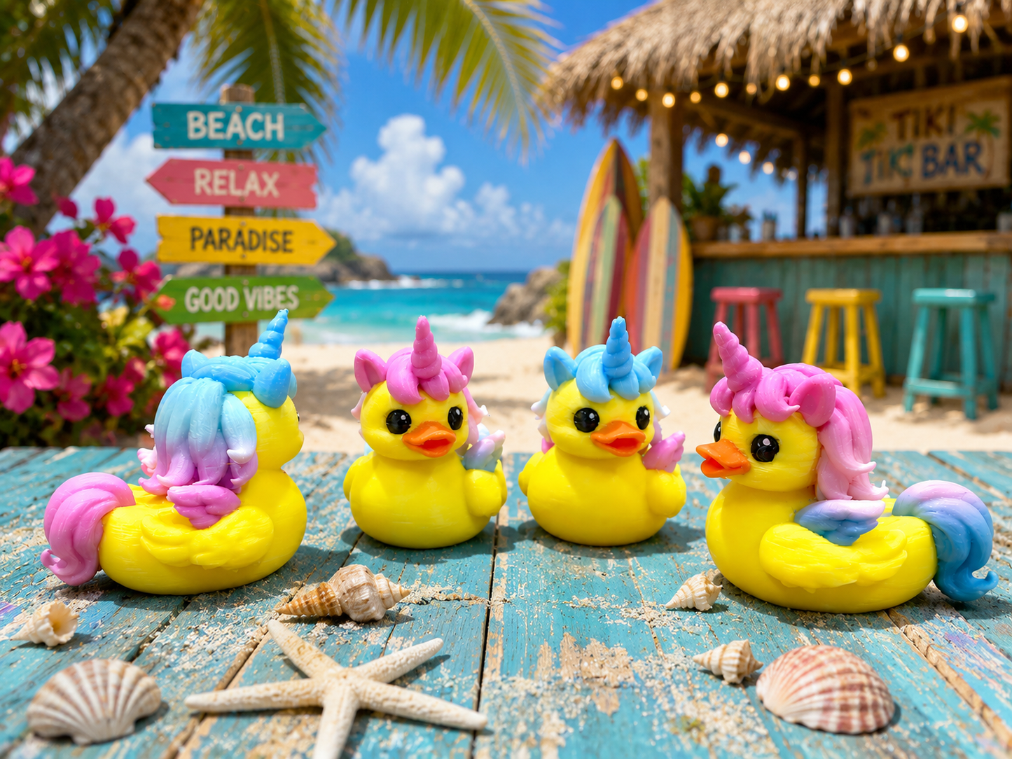 Set of 10 Unicorn Ducks