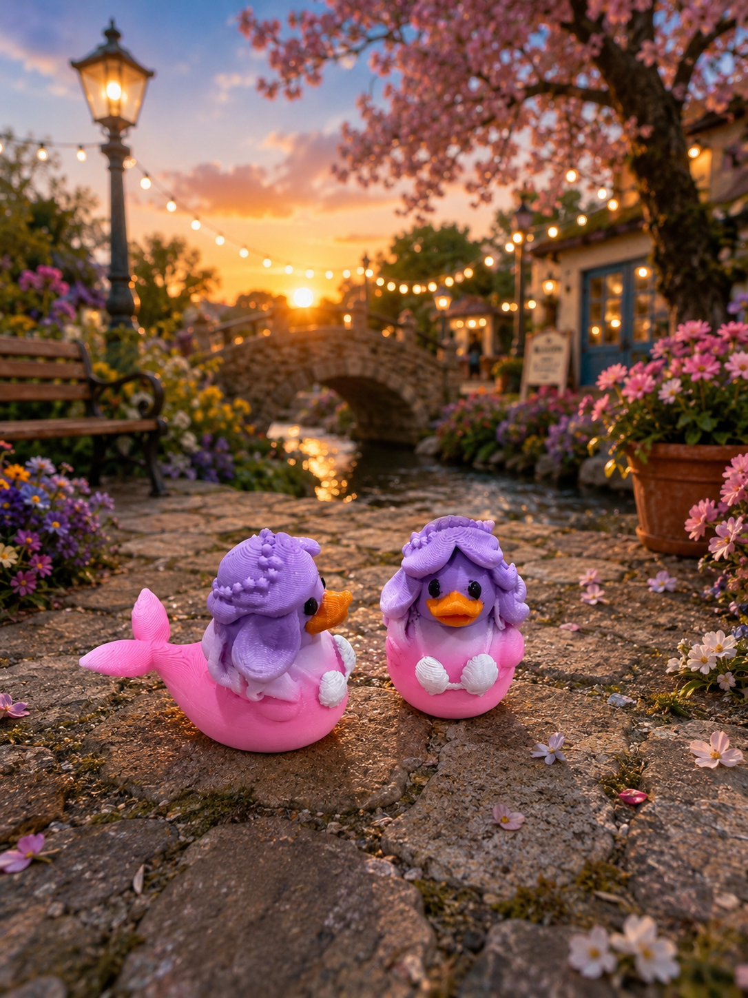 Set of 10 Mermaid Ducks