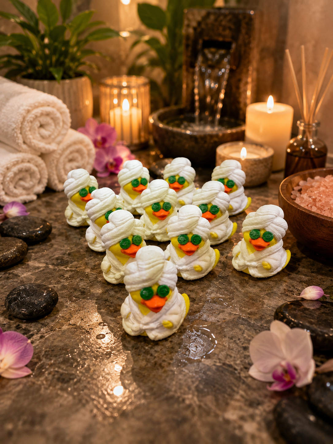 Set of 10 Spa Ducks