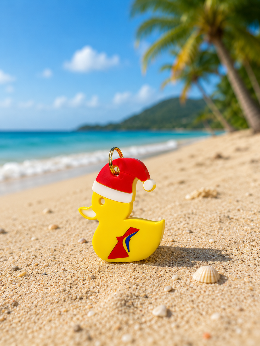 Dozen Carnival Santa Duck Keychains