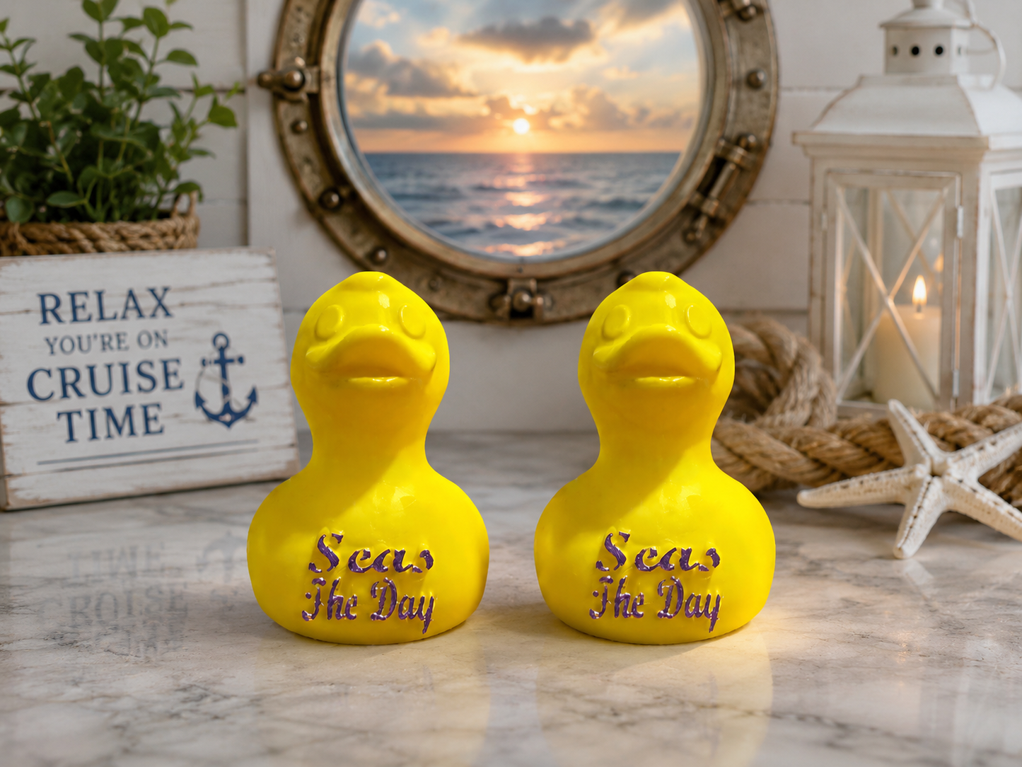 SEAS THE DAY DUCK MAGNETS- Set of 2