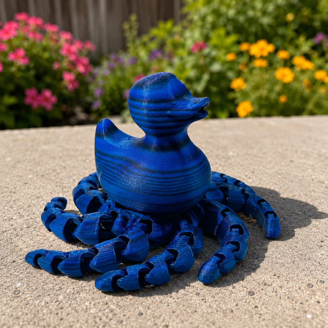 Large Dark MultiBlue OctoDuck