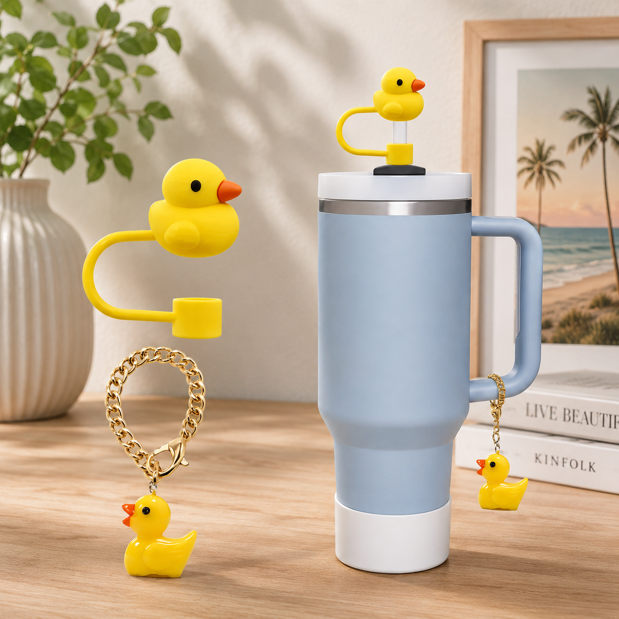 Duck Straw Topper and Charm