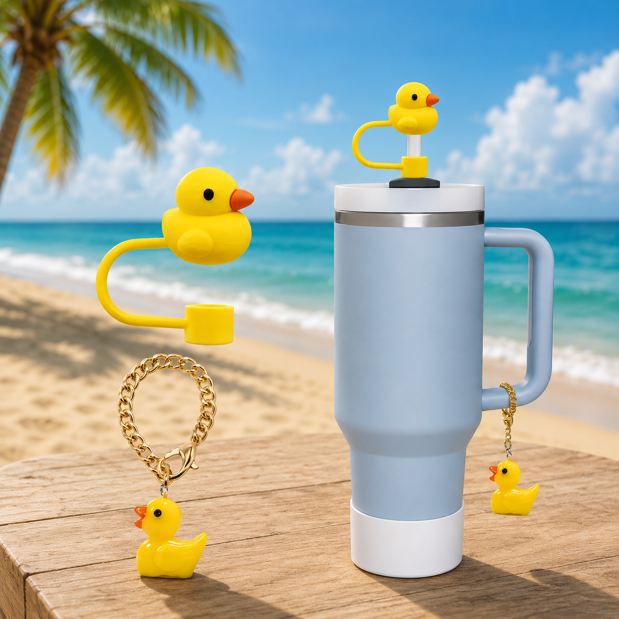 Duck Straw Topper and Charm