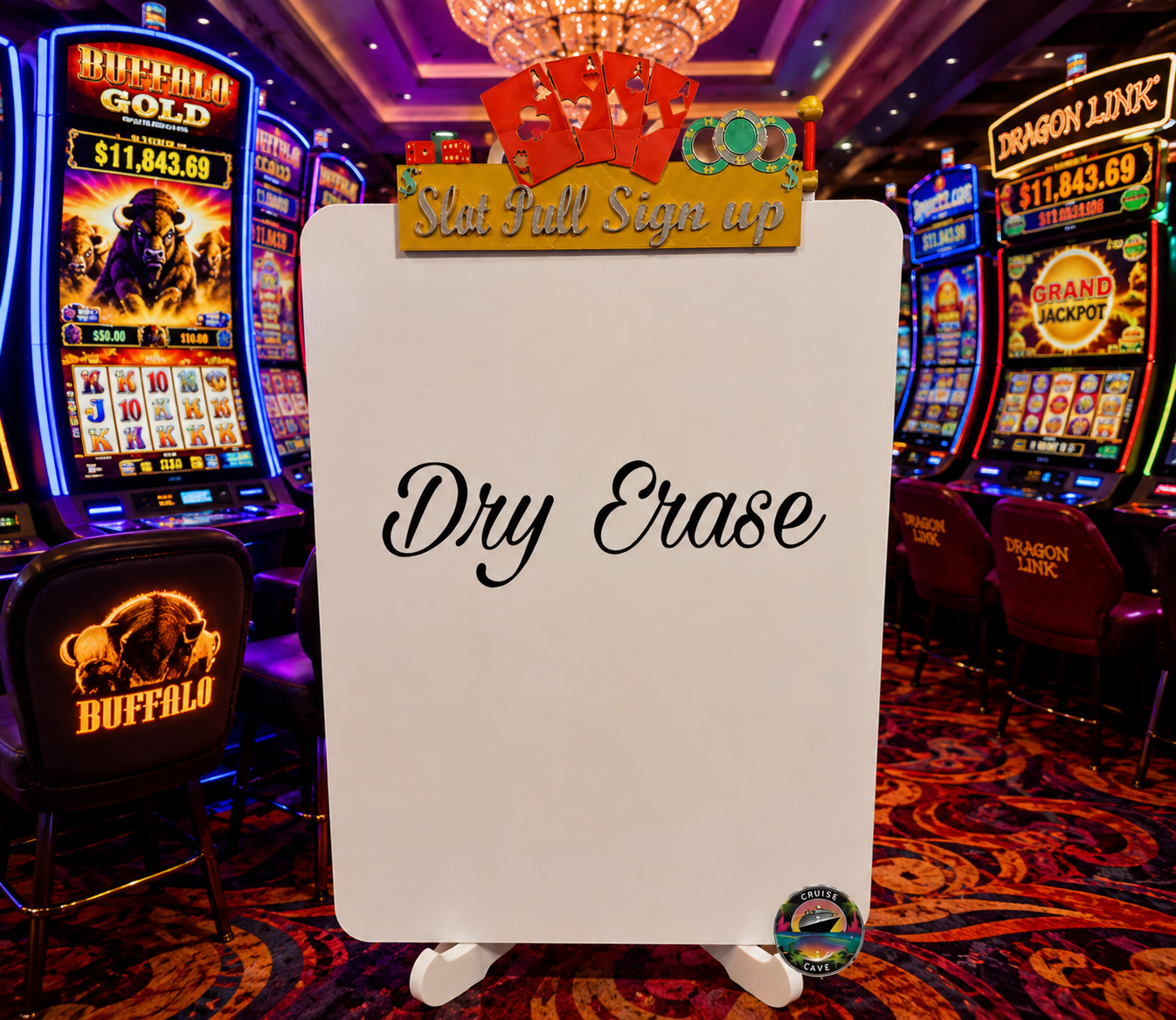 Slot Pull Sign Up Dry Erase Board