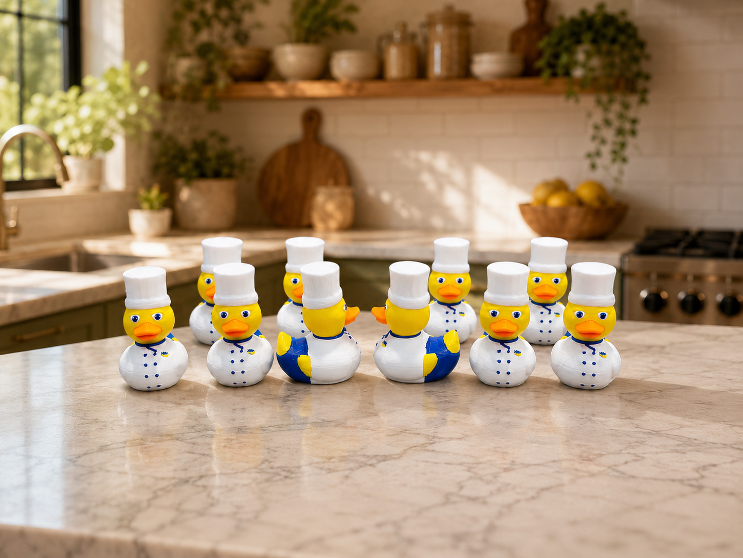 Set of 10 Chef Ducks
