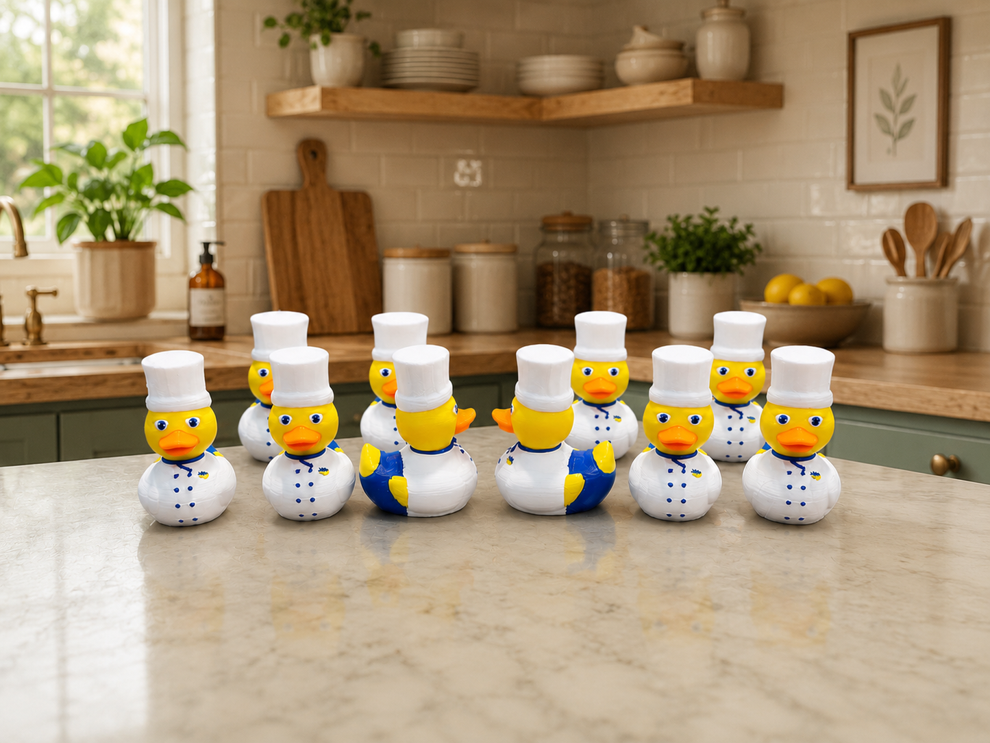 Set of 10 Chef Ducks