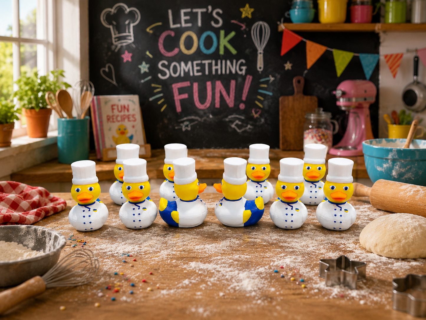 Set of 10 Chef Ducks
