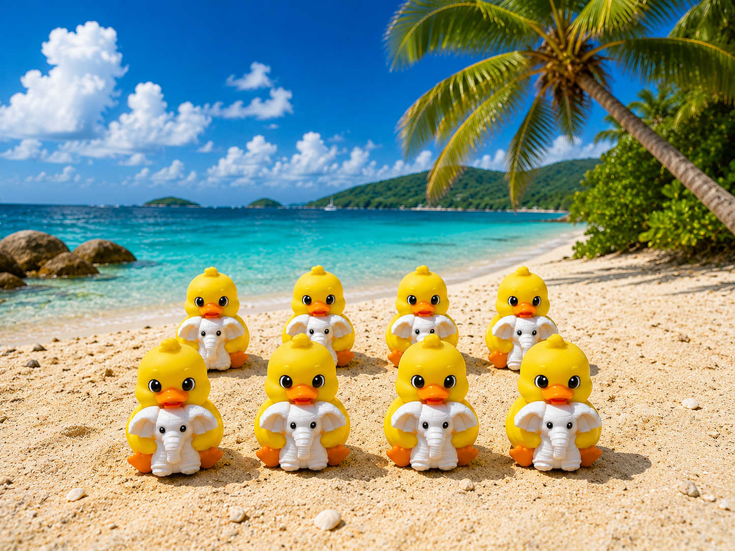 Ducky holding Towel Elephant- Set of 10