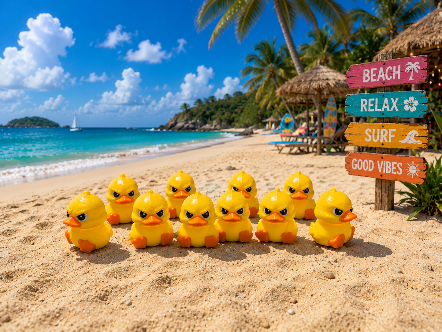 Set of 10 Angry Ducks