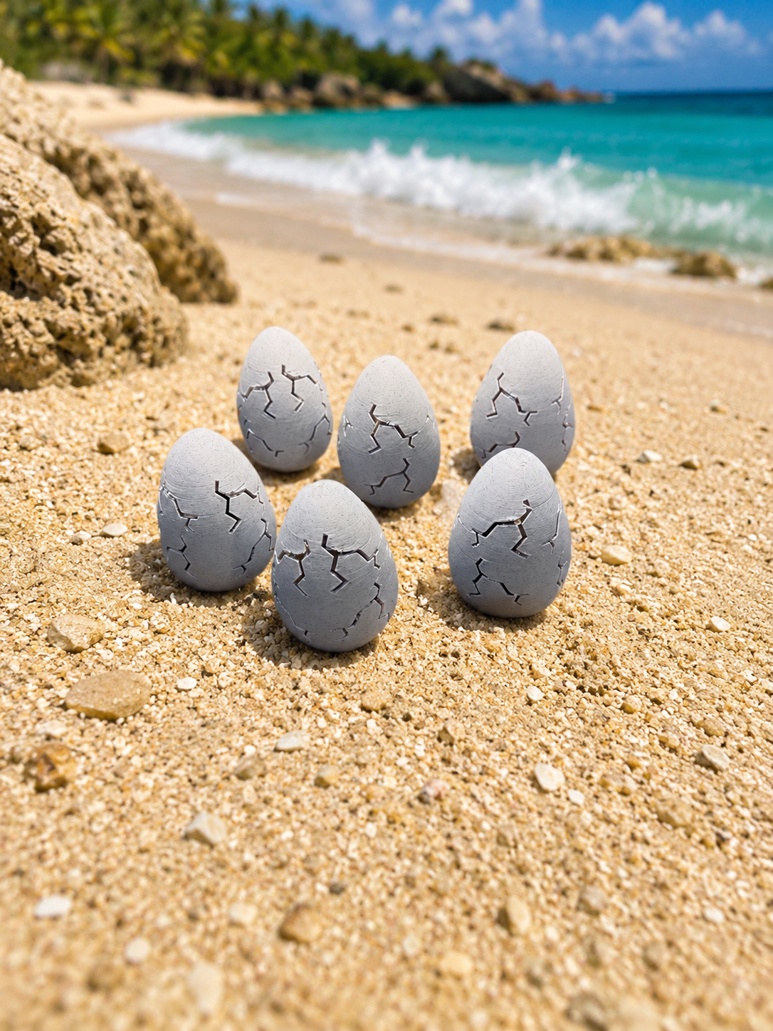 6 Dinosaur Duck Eggs