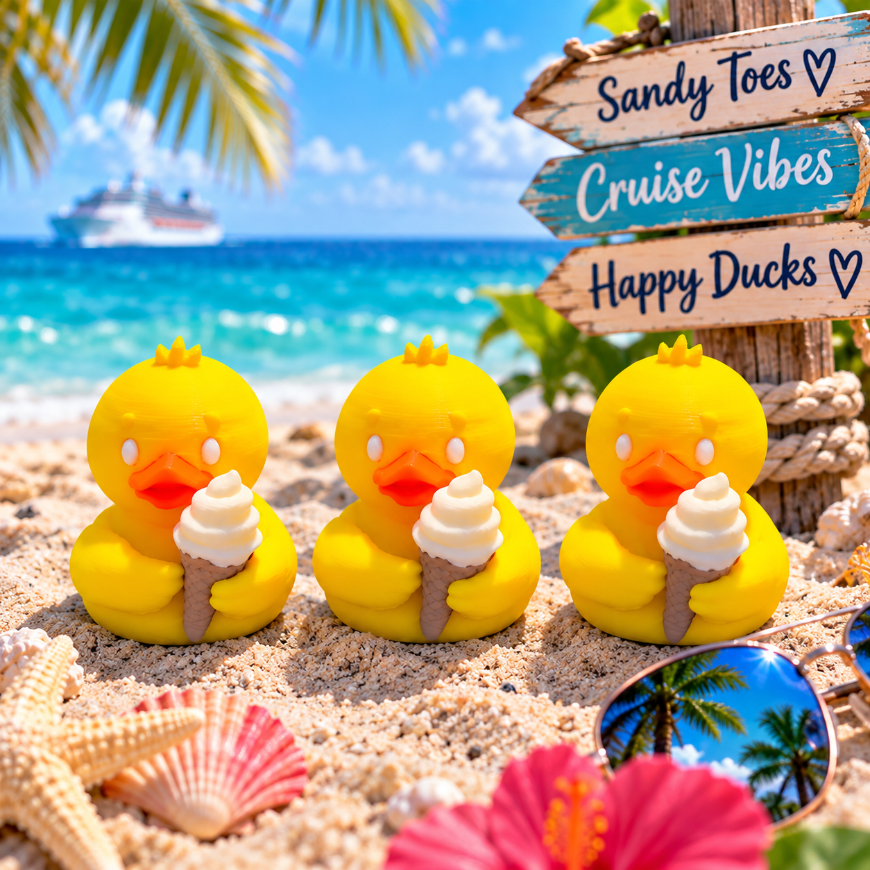 Icrecream Cone Duck- Set of 10