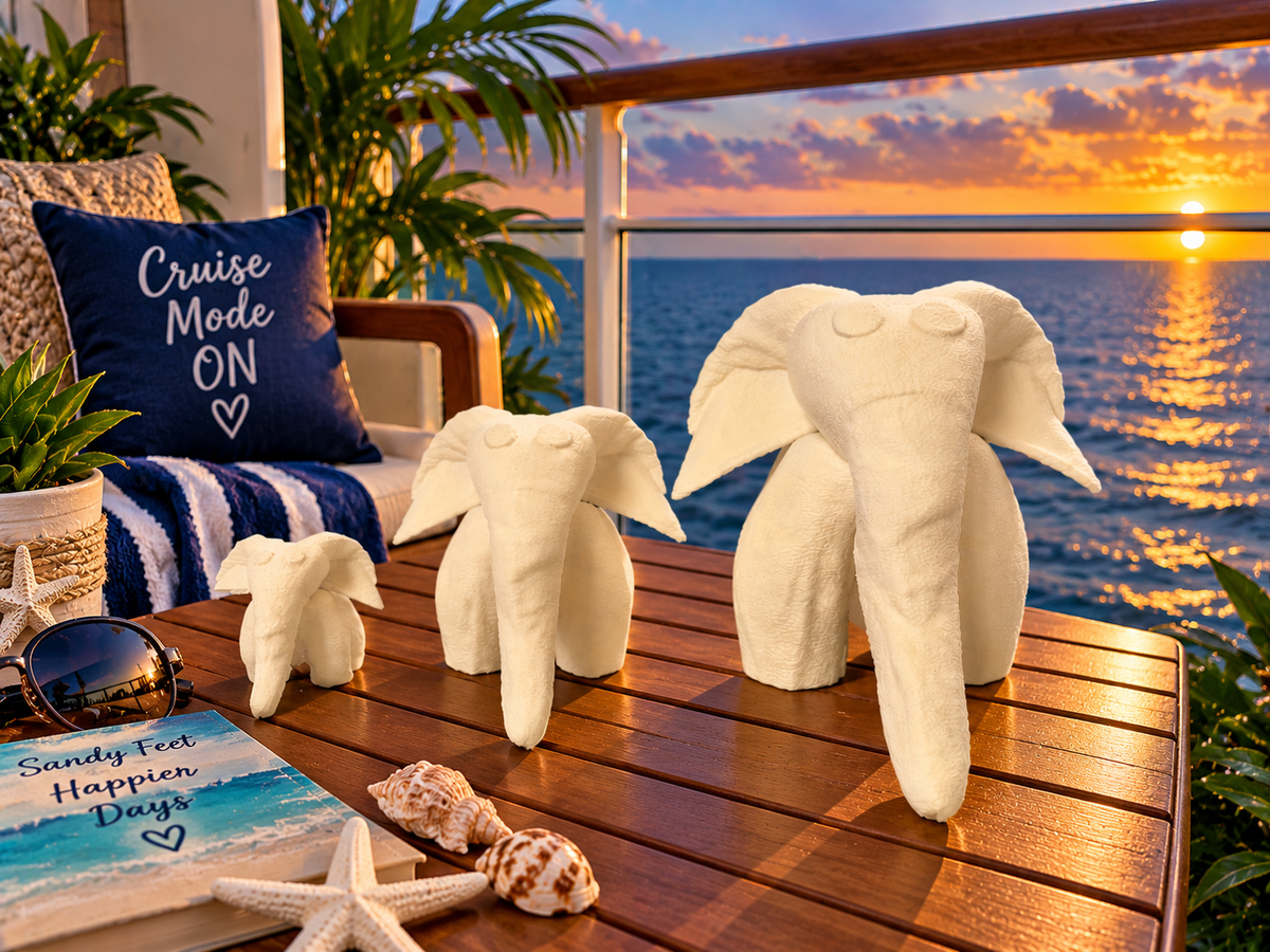 Towel Elephant Family