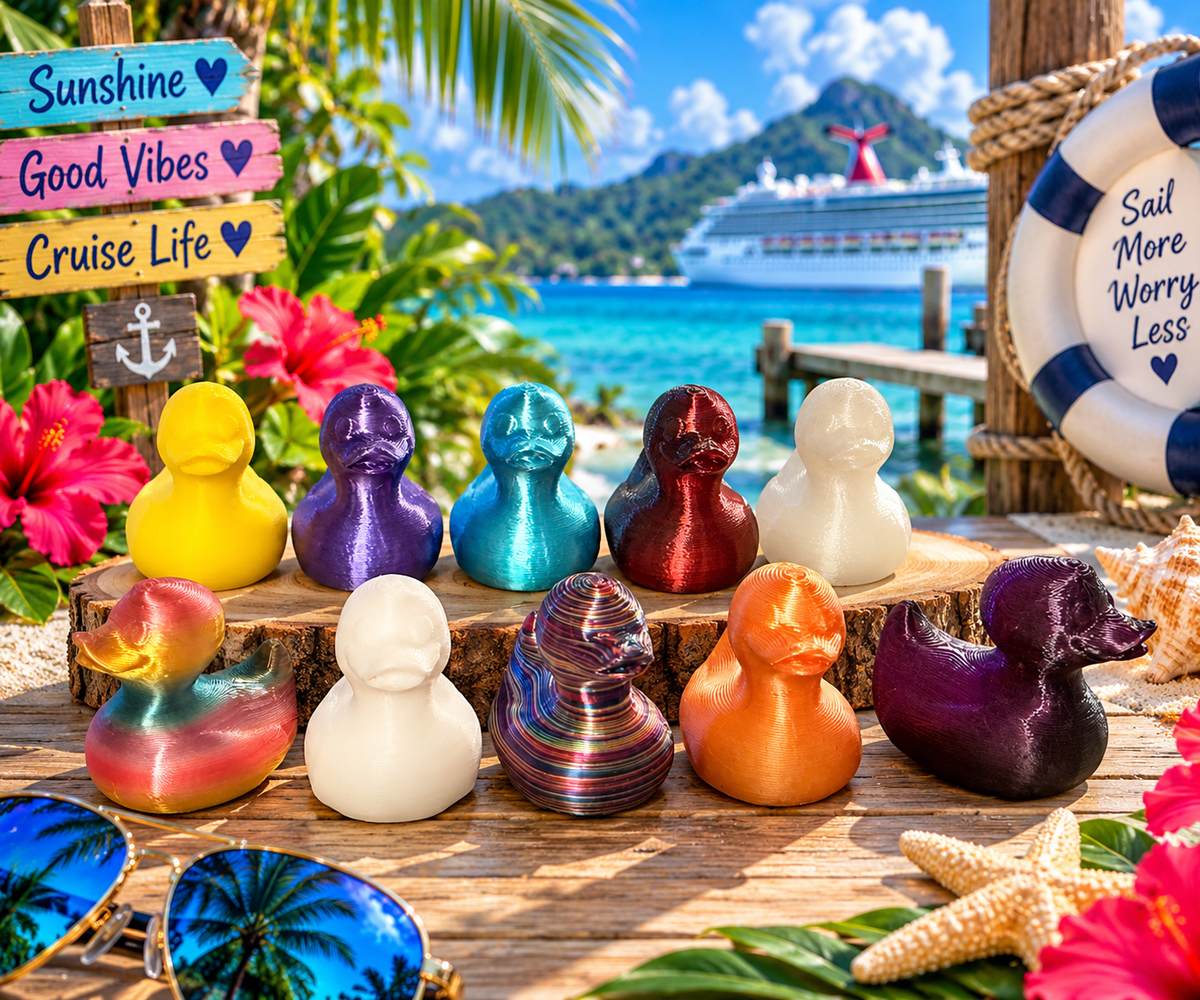 Dozen Small Multicolor Ducks